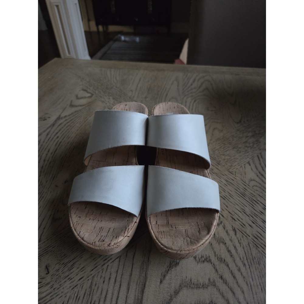 Korks Sandals Womens Size 9 Ease Deltona Wedge Sandals Light Gray Green Strappy - Picture 4 of 12